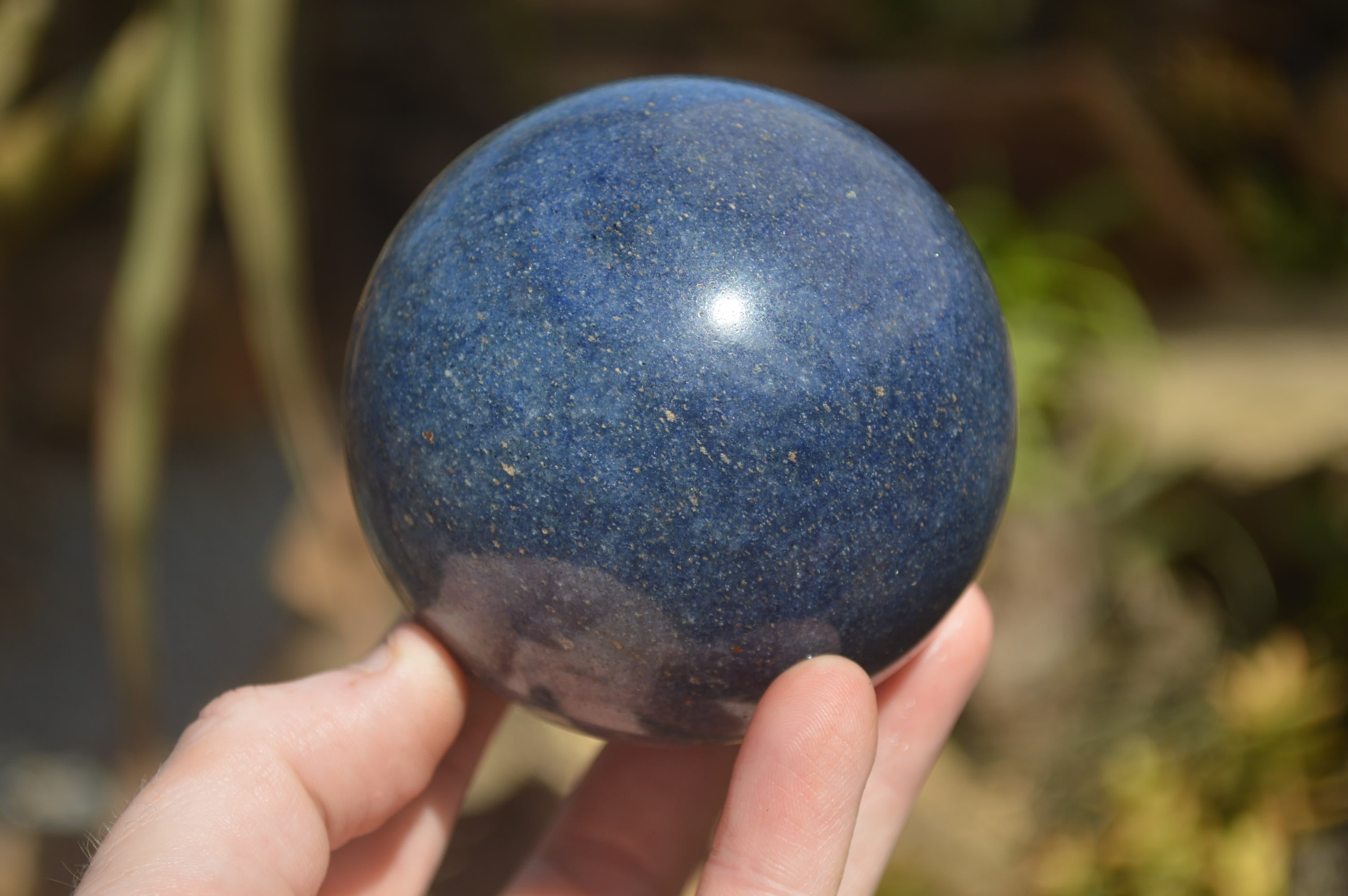Polished Lazulite Spheres x 2 From Madagascar - Toprock Gemstones and Minerals 