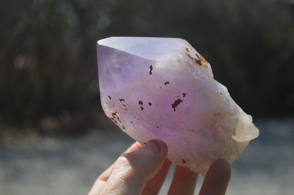 Polished Jacaranda Amethyst Crystals x 3 From Mumbwa, Zambia - Toprock Gemstones and Minerals 