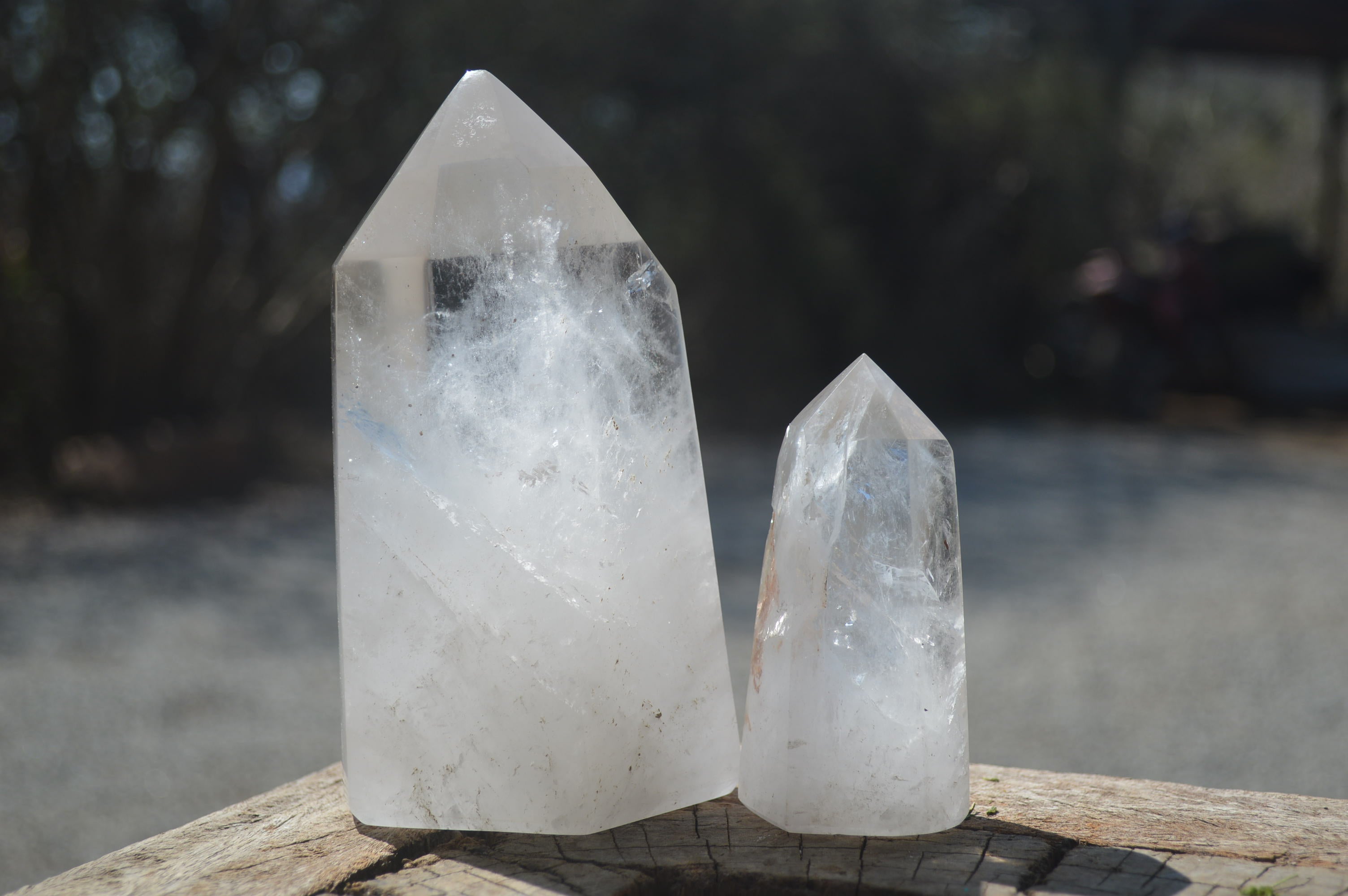 Polished Clear Quartz Points x 4 From Madagascar - Toprock Gemstones and Minerals 
