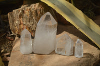 Polished Clear Quartz Points x 4 From Madagascar - Toprock Gemstones and Minerals 