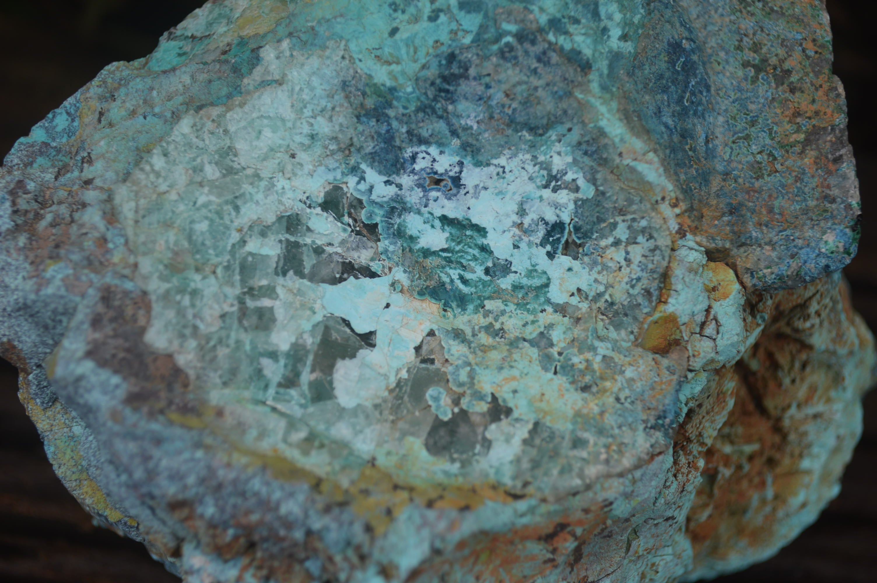 Natural Shattuckite Specimens x 4 From Kaokoveld, Namibia - Toprock Gemstones and Minerals 