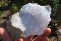 Natural Blue Lace Agate Geode Specimens x 2 From Nsanje, Malawi - Toprock Gemstones and Minerals 