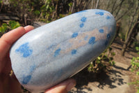 Polished Blue Spinel Spotted Quartz Standing Free Form x 1 From Madagascar - Toprock Gemstones and Minerals 