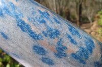 Polished Blue Spinel Spotted Quartz Standing Free Form x 1 From Madagascar - Toprock Gemstones and Minerals 