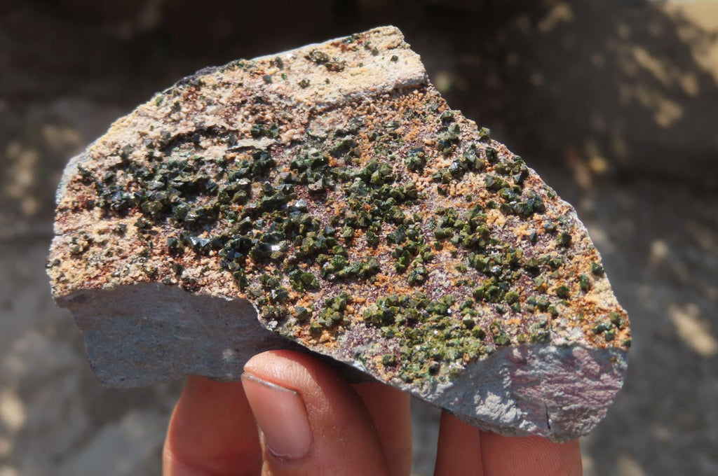 Natural Libethenite Crystals On Dolomite Matrix Specimens x 4 From Shituru, Congo - Toprock Gemstones and Minerals 