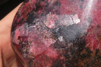 Polished Rhodonite Standing Free Forms x 2 From Zimbabwe - Toprock Gemstones and Minerals 