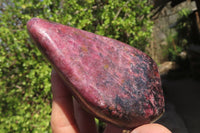 Polished Rhodonite Standing Free Forms x 2 From Zimbabwe - Toprock Gemstones and Minerals 