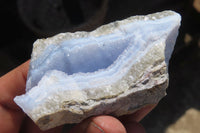 Natural Etched Blue Chalcedony Specimens x 12 From Malawi - Toprock Gemstones and Minerals 