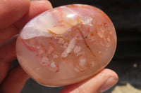 Polished Ocean Flower Agate Palm Stones x 12 From Antsahalova, Madagascar - Toprock Gemstones and Minerals 