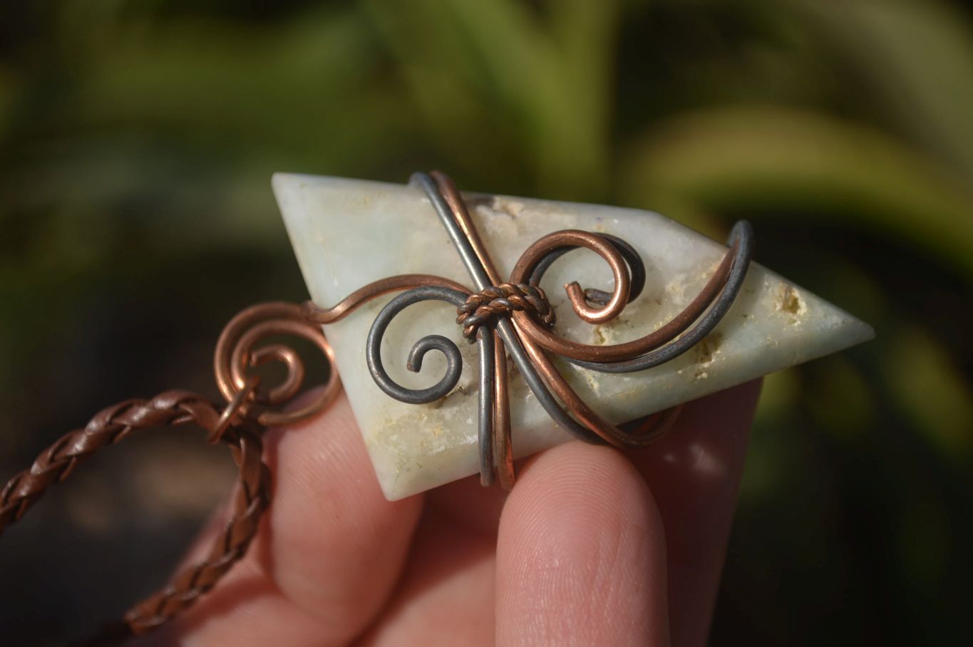 Polished Blue Smithsonite Copper Wire Wrapped Pendants x 6 From Congo - Toprock Gemstones and Minerals 