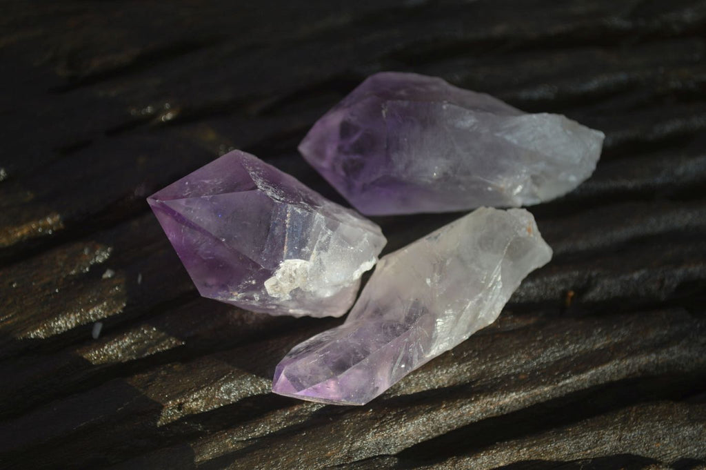 Natural Jacaranda Amethyst Single Crystals x 35 From Zambia - Toprock Gemstones and Minerals 