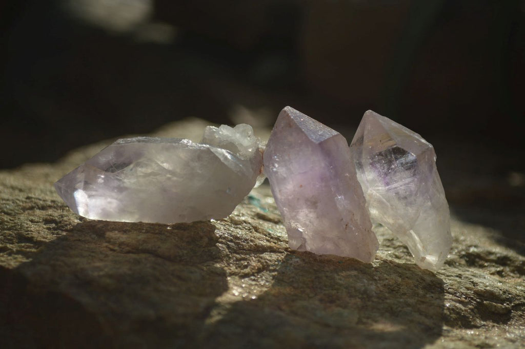 Natural Jacaranda Amethyst Single Crystals x 35 From Zambia - Toprock Gemstones and Minerals 