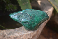 Polished Flower Banded Malachite Free Forms x 14 From Congo - Toprock Gemstones and Minerals 