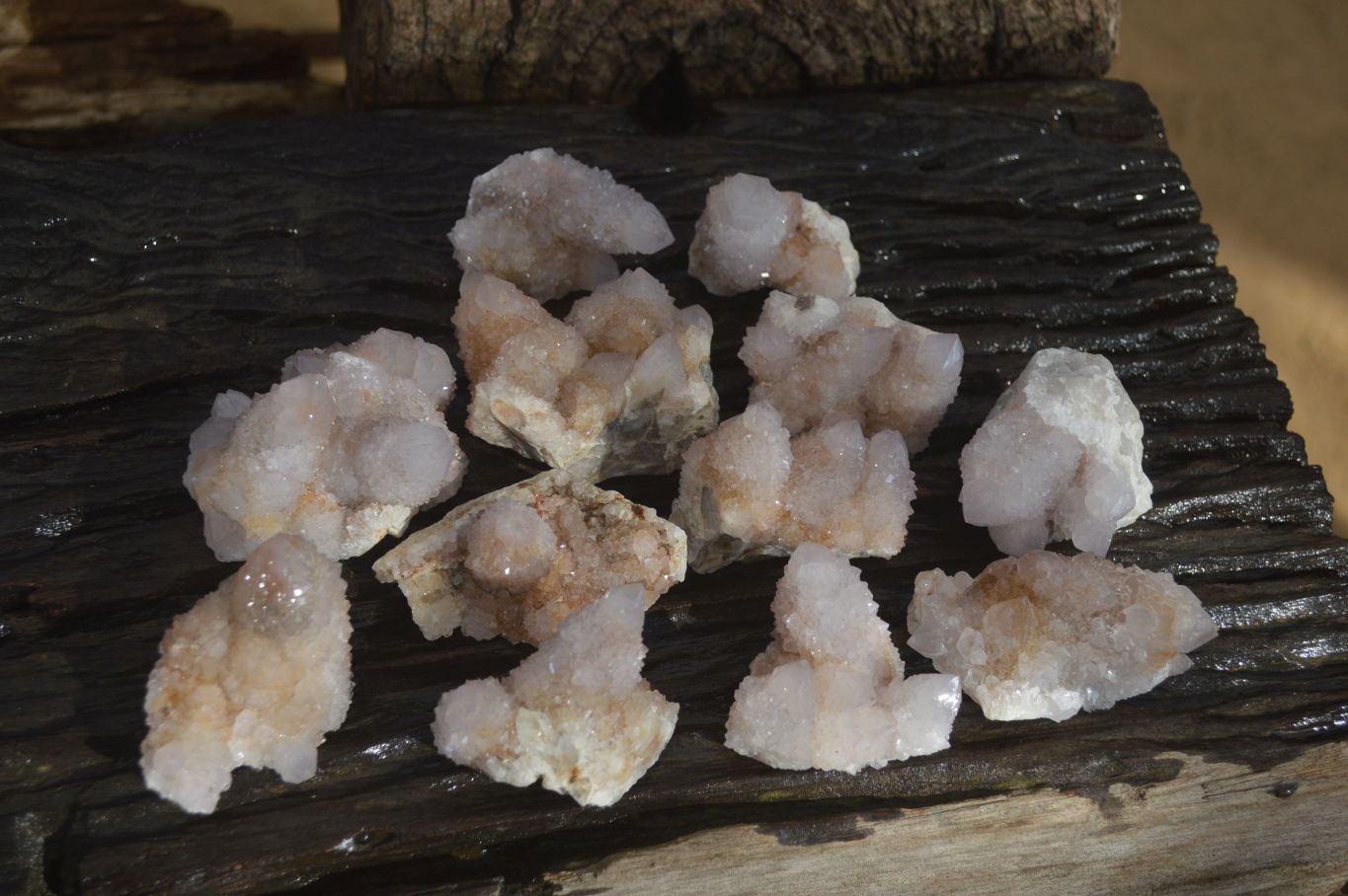 Natural Limonite Spirit Quartz Clusters x 12 From Boekenhouthoek, South Africa - Toprock Gemstones and Minerals 