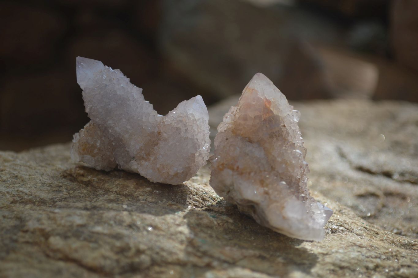 Natural Limonite Spirit Quartz Clusters x 12 From Boekenhouthoek, South Africa - Toprock Gemstones and Minerals 