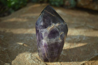 Polished Chevron Amethyst Crystals x 6 From Zambia
