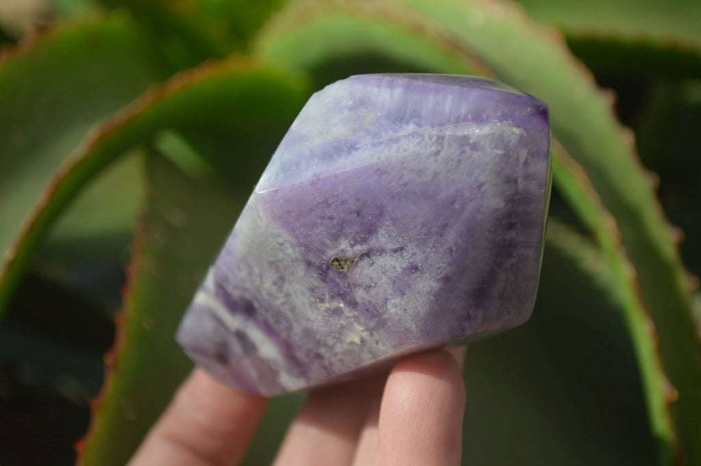 Polished Chevron Amethyst Crystals x 6 From Zambia - Toprock Gemstones and Minerals 