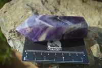 Polished Chevron Amethyst Crystals x 6 From Zambia