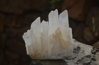 Natural Clear Quartz Clusters x 3 From Ambatofinandrahana, Madagascar - Toprock Gemstones and Minerals 