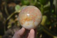 Polished Feldspar In Quartz Spheres x 6 From Zimbabwe - Toprock Gemstones and Minerals 