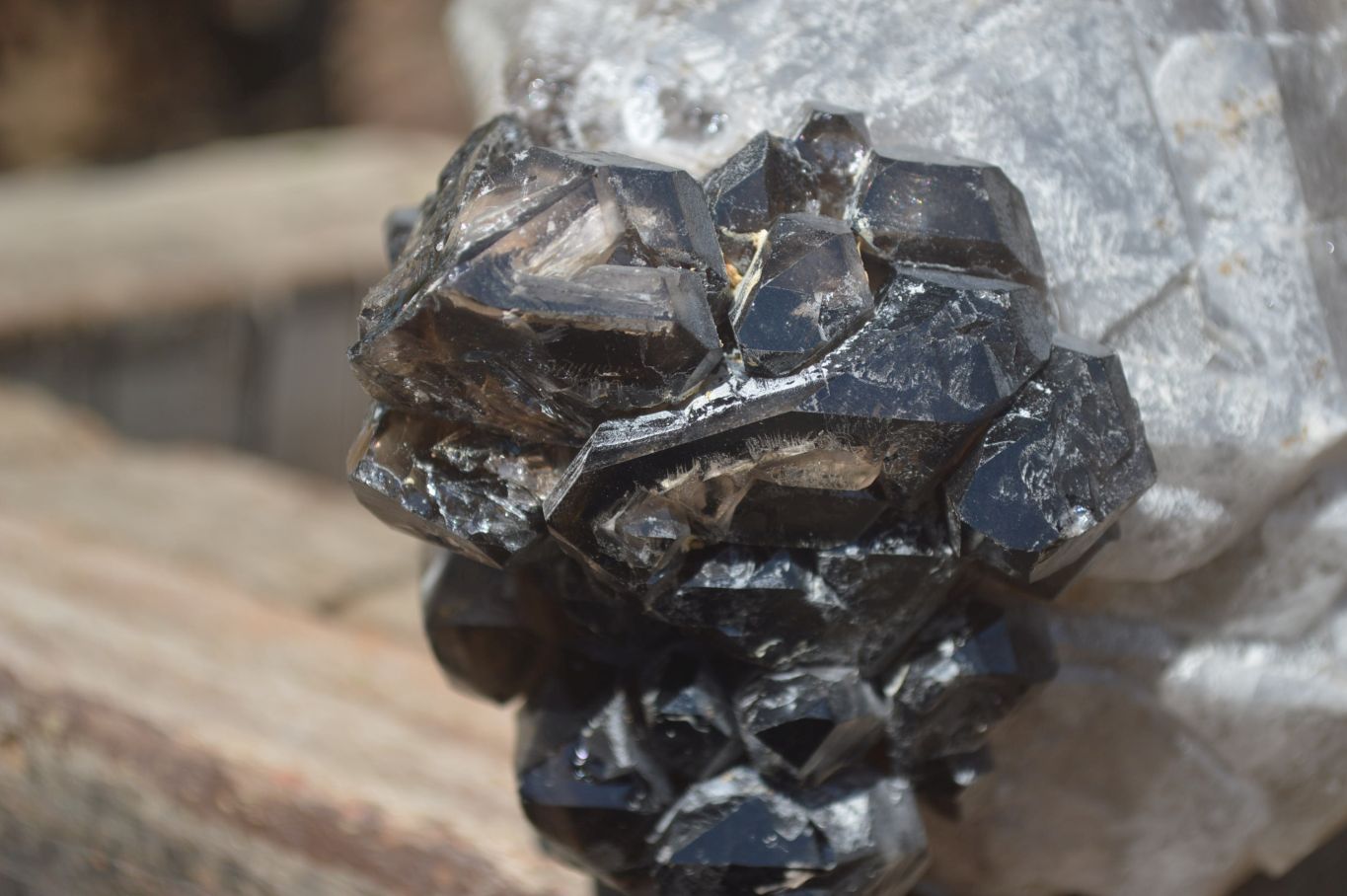 Natural Smokey Window Quartz Crystal Specimen x 1 From Brandberg, Namibia - Toprock Gemstones and Minerals 