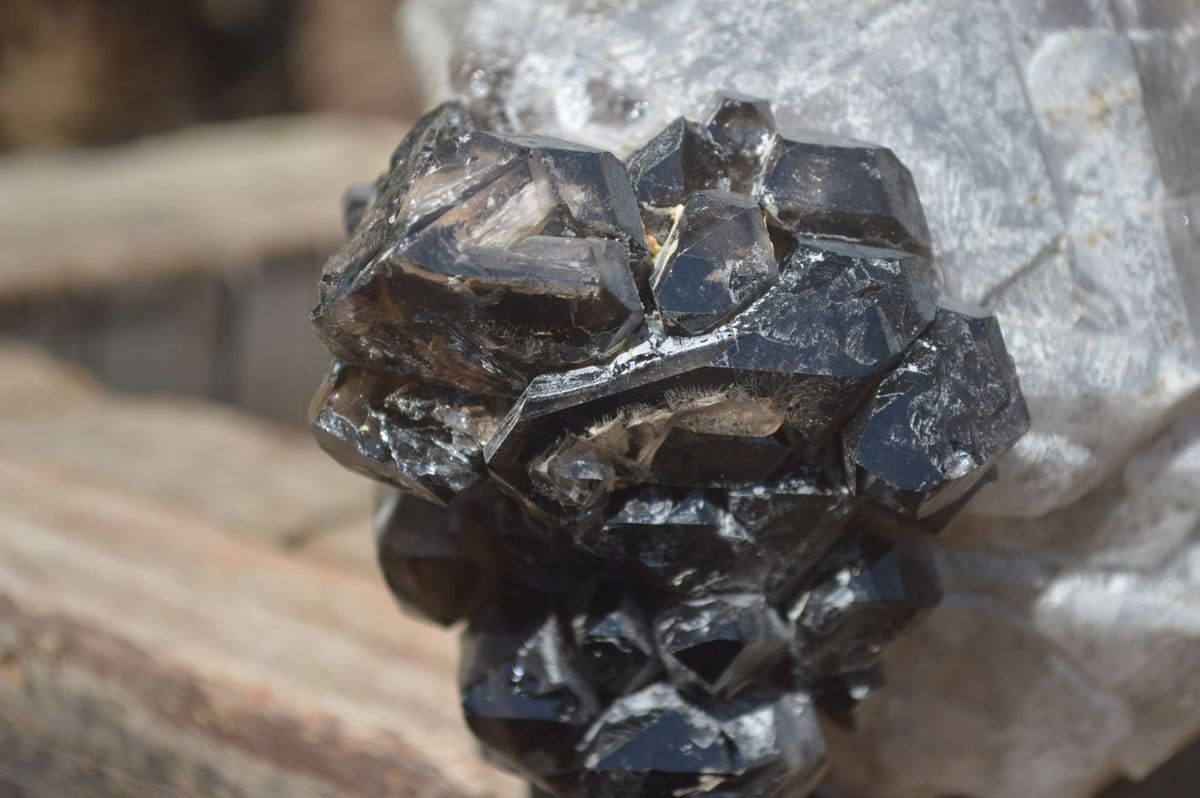Natural Smokey Window Quartz Crystal Specimen x 1 From Brandberg, Namibia - Toprock Gemstones and Minerals 