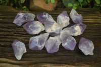 Polished Jacaranda Amethyst Single Crystals x 12 From Mumbwa - Toprock Gemstones and Minerals 
