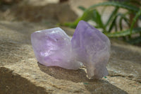 Polished Jacaranda Amethyst Single Crystals x 12 From Mumbwa - Toprock Gemstones and Minerals 