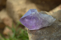 Polished Jacaranda Amethyst Single Crystals x 12 From Mumbwa - Toprock Gemstones and Minerals 