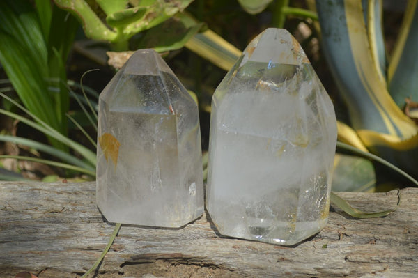 Polished Clear Quartz Points x 2 From Madagascar - Toprock Gemstones and Minerals 