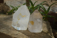 Polished Clear Quartz Points x 2 From Madagascar - Toprock Gemstones and Minerals 