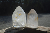 Polished Clear Quartz Points x 2 From Madagascar - Toprock Gemstones and Minerals 