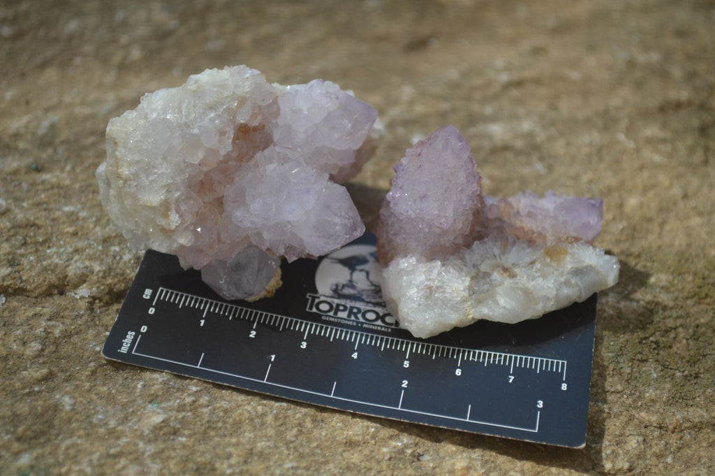 Natural Amethyst / Ametrine Spirit Quartz Clusters x 12 From South Africa - Toprock Gemstones and Minerals 