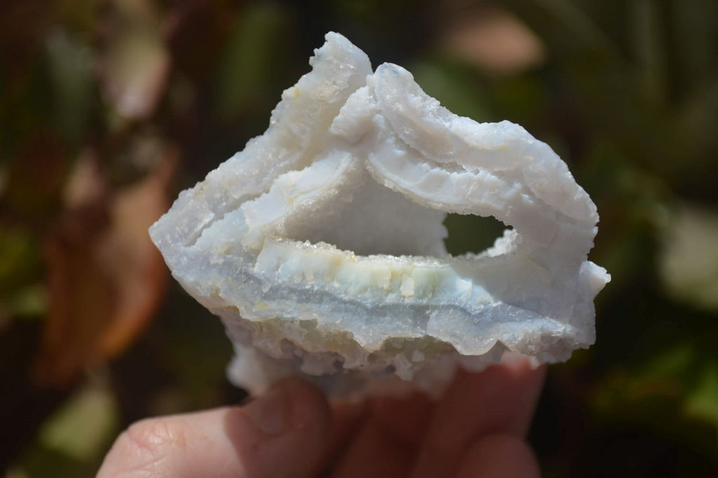 Natural Etched Blue Chalcedony Specimens x 12 From Nsanje, Malawi - Toprock Gemstones and Minerals 