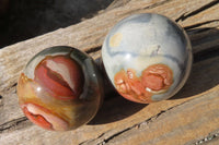 Polished Polychrome Jasper Spheres x 3 From Mahajanga, Madagascar - Toprock Gemstones and Minerals 