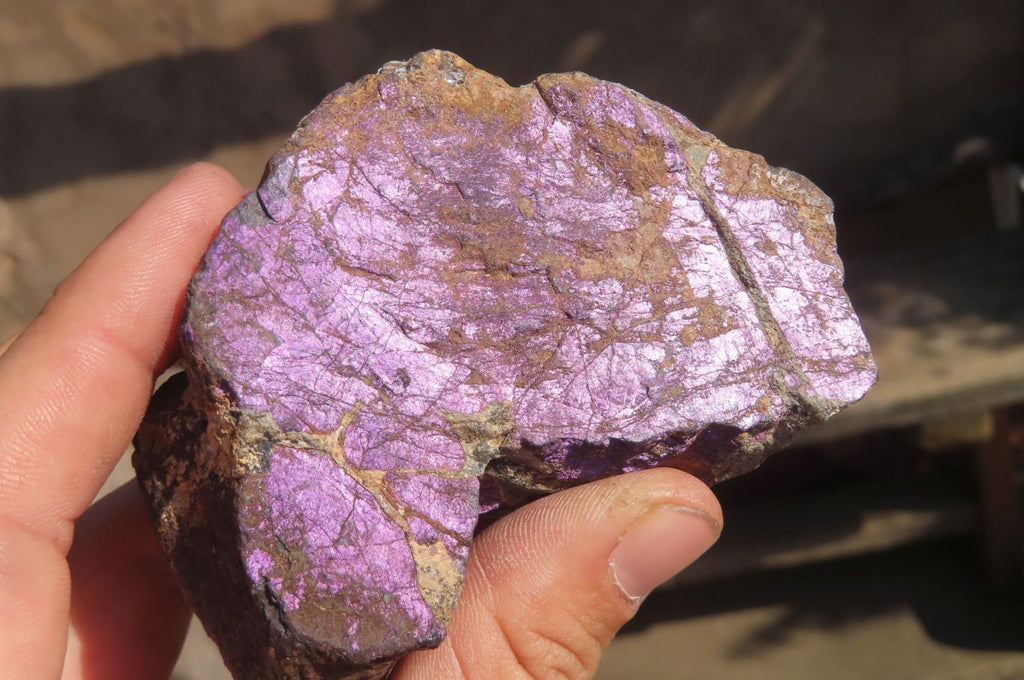 Natural Metallic Purpurite Cobbed Specimens x 6 From Erongo, Namibia - Toprock Gemstones and Minerals 