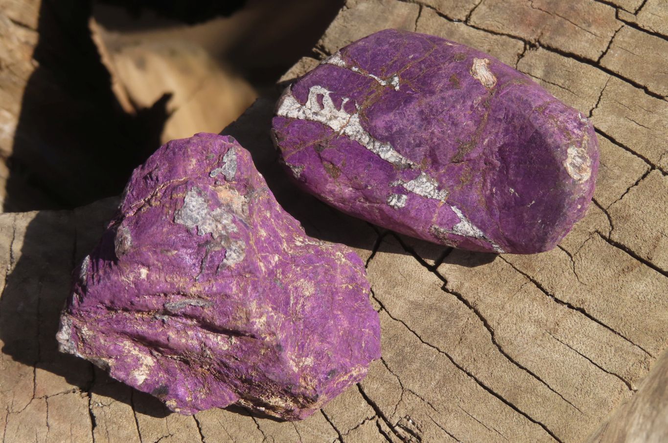 Natural Metallic Purpurite Cobbed Specimens x 6 From Erongo, Namibia - Toprock Gemstones and Minerals 