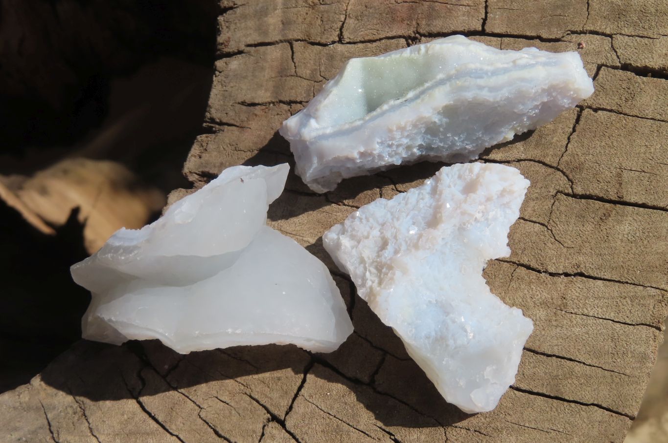 Natural Etched Blue Chalcedony Specimens x 35 From Nsanje, Malawi - Toprock Gemstones and Minerals 