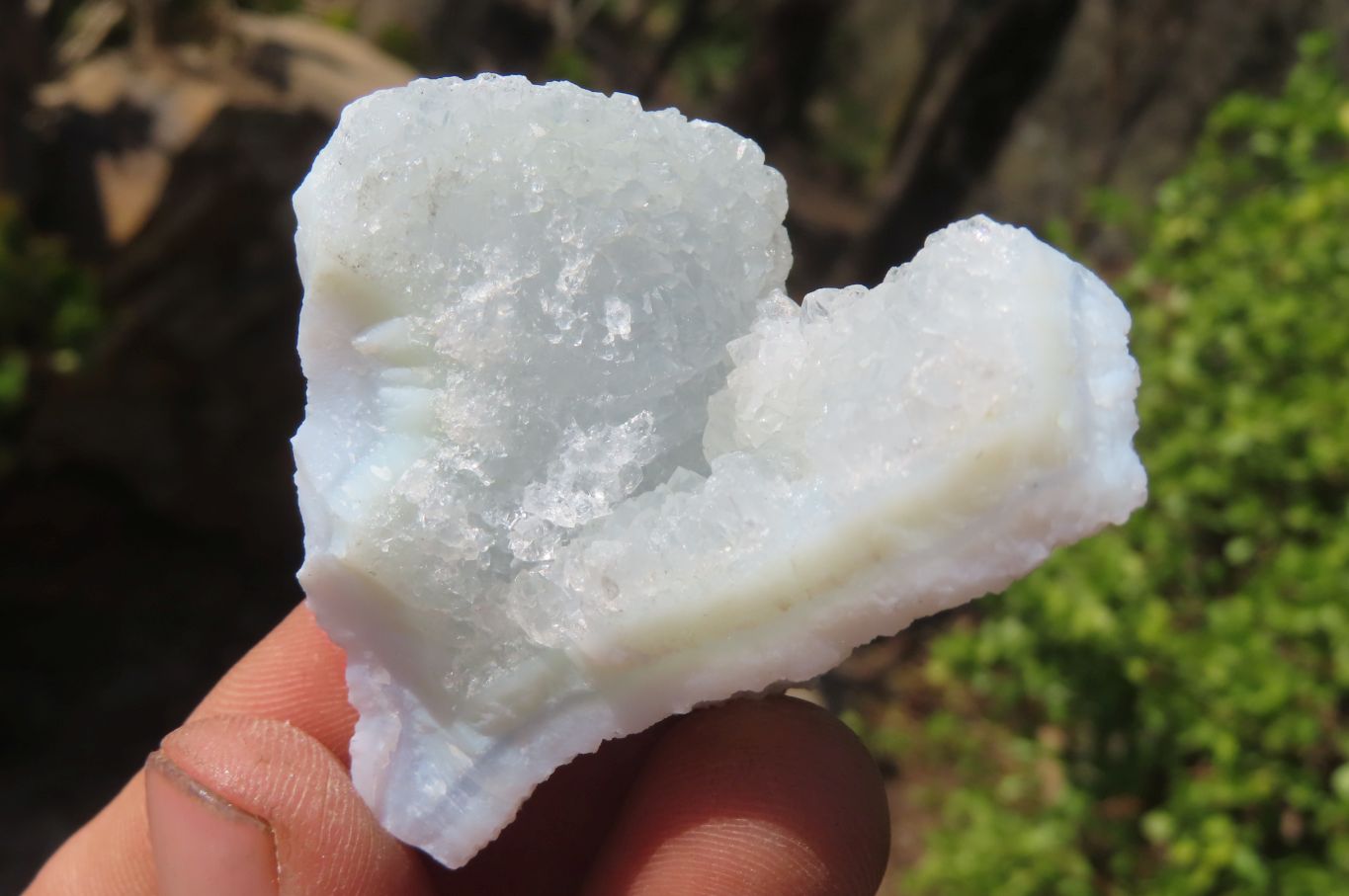 Natural Etched Blue Chalcedony Specimens x 35 From Nsanje, Malawi - Toprock Gemstones and Minerals 