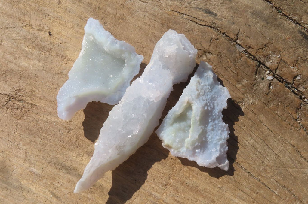 Natural Etched Blue Chalcedony Specimens x 35 From Nsanje, Malawi - Toprock Gemstones and Minerals 