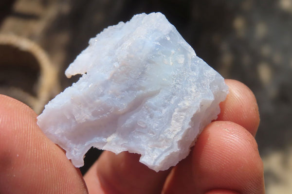 Natural Etched Blue Chalcedony Specimens x 70 From Nsanje, Malawi - Toprock Gemstones and Minerals 