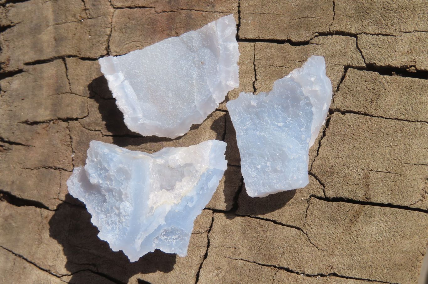 Natural Etched Blue Chalcedony Specimens x 70 From Nsanje, Malawi - Toprock Gemstones and Minerals 