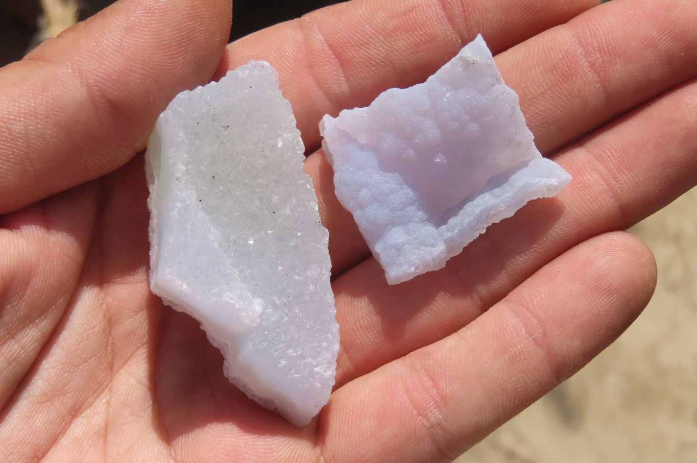 Natural Etched Blue Chalcedony Specimens x 70 From Nsanje, Malawi - Toprock Gemstones and Minerals 