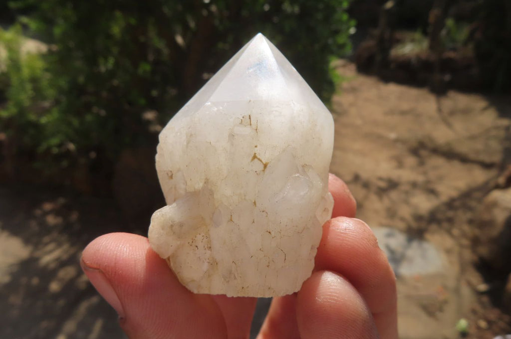 Polished Pineapple Candle Quartz Single Crystals x 12 From Antsirabe, Madagascar - Toprock Gemstones and Minerals 