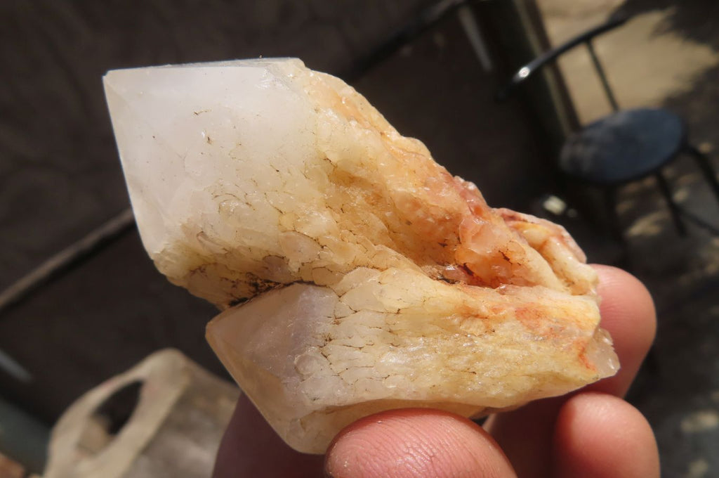 Polished Pineapple Candle Quartz Single Crystals x 12 From Antsirabe, Madagascar - Toprock Gemstones and Minerals 