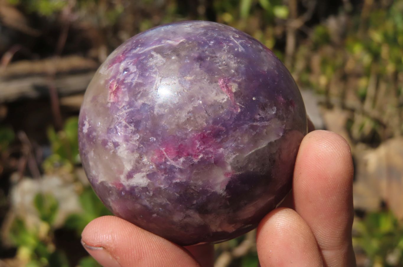 Polished Purple Lepidolite Spheres x 4 From Madagascar - Toprock Gemstones and Minerals 
