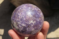 Polished Purple Lepidolite Spheres x 4 From Madagascar - Toprock Gemstones and Minerals 