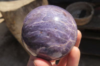Polished Purple Lepidolite Spheres x 4 From Madagascar - Toprock Gemstones and Minerals 