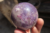 Polished Purple Lepidolite Spheres x 4 From Madagascar - Toprock Gemstones and Minerals 
