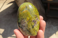 Polished Green Opal Standing Free Forms x 6 From Antsirabe, Madagascar - Toprock Gemstones and Minerals 